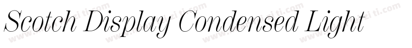 Scotch Display Condensed Light字体转换